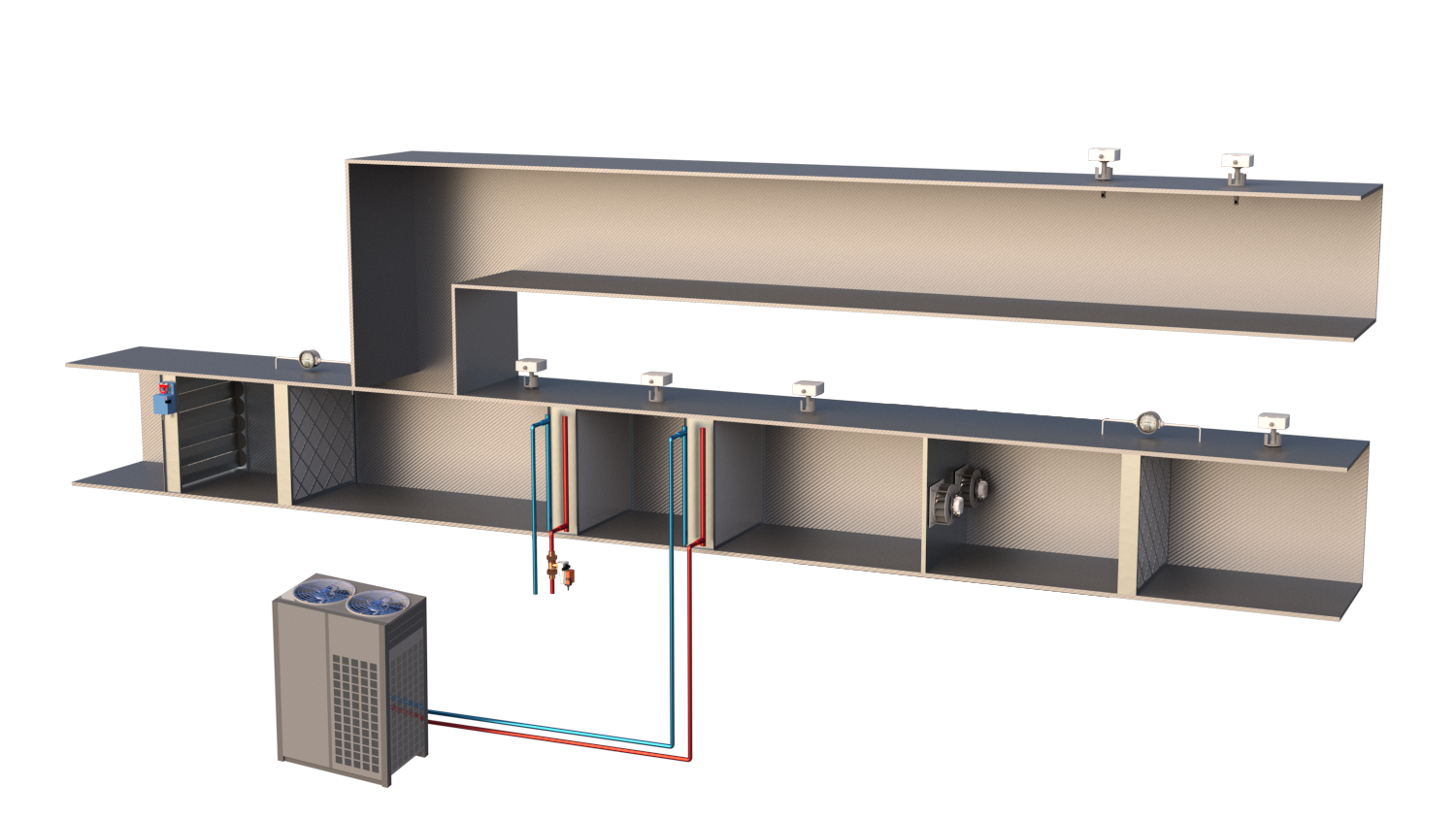 BMS graphics example: AHU variant 5